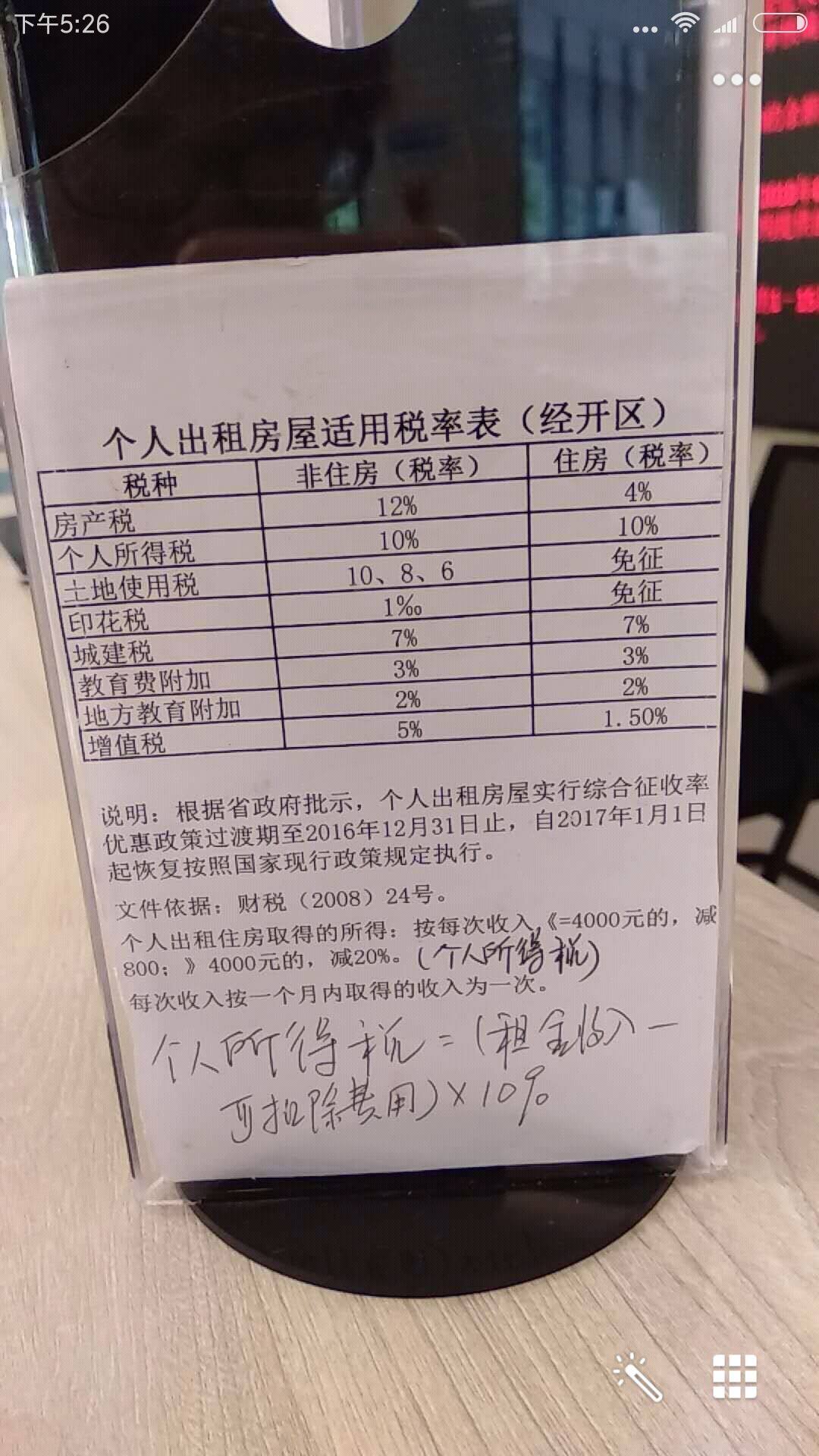 你好   公司租个人的房子，需要去代开租赁发票需要交  5%的增值税
各地有差异 其他的参考下表   有的地区是按综合税率