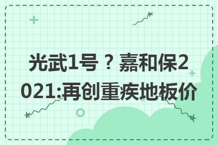 光武1号 ? 嘉和保2021:再创重疾地板价