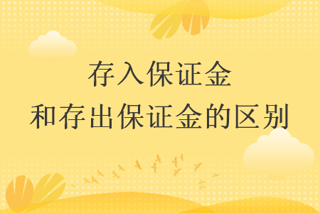 存入保证金和存出保证金的区别